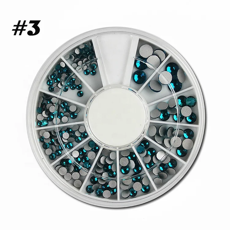 your Brand Logo Blue Charm New Glitter Rhinestone 3d Nail Decoration Crystal Nail Jewelry Accessories for nail decorating art