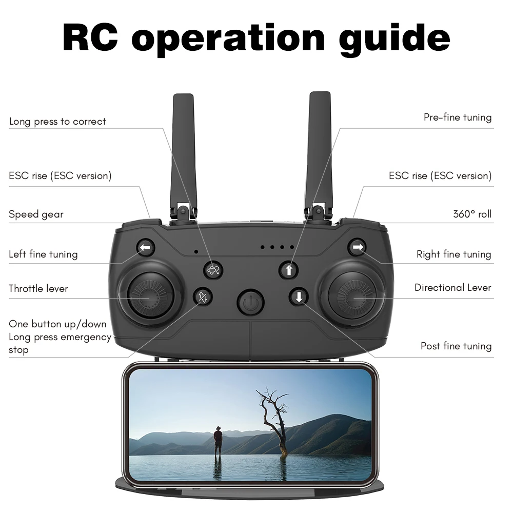 One Key Takeoff / Landing Mini Drone Avec Camera 4K 1080P Drone High Price Dc Drone For Kids