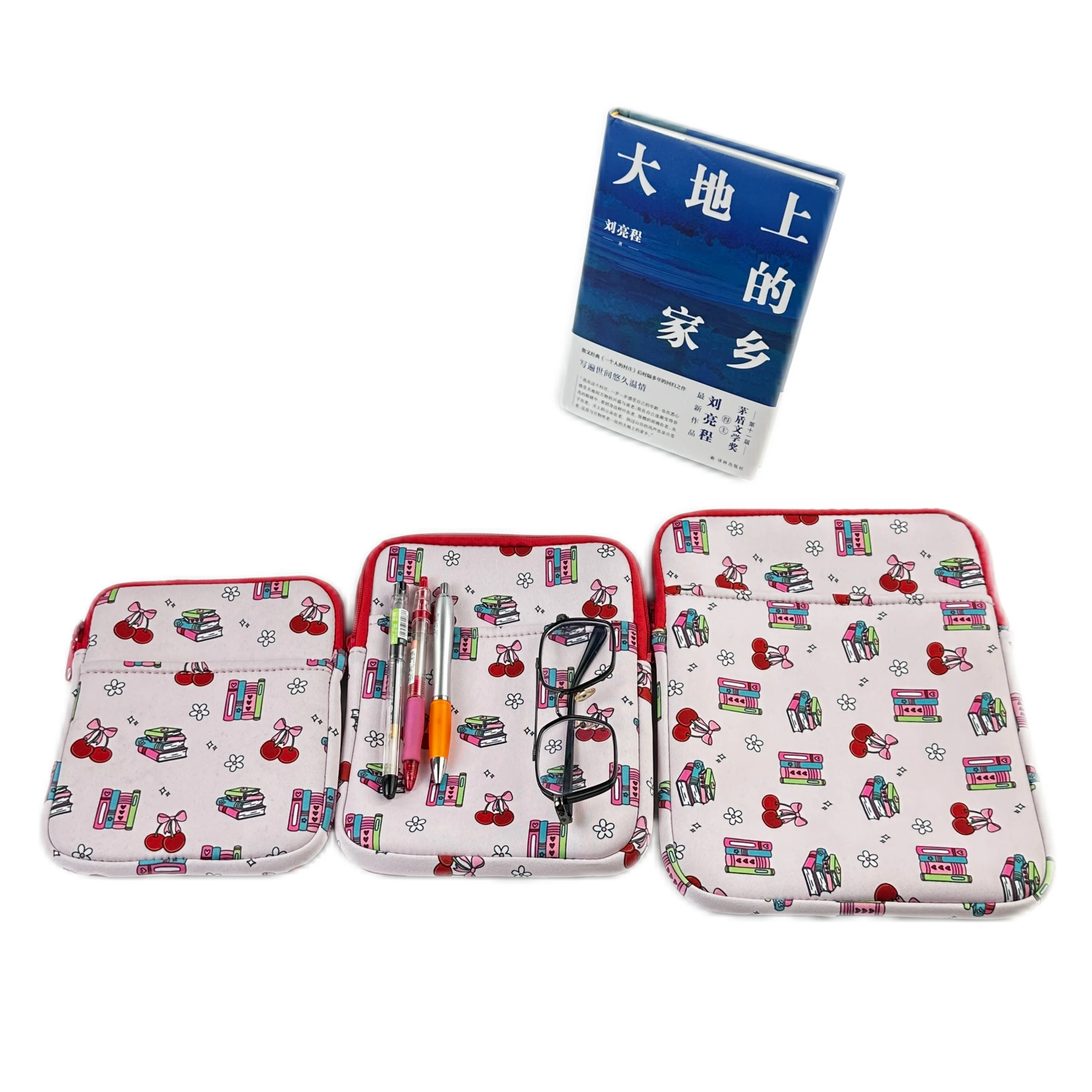 Factory Neoprene Book Case Book Pouch Custom Book Sleeve With Zipper iPad Sleeve