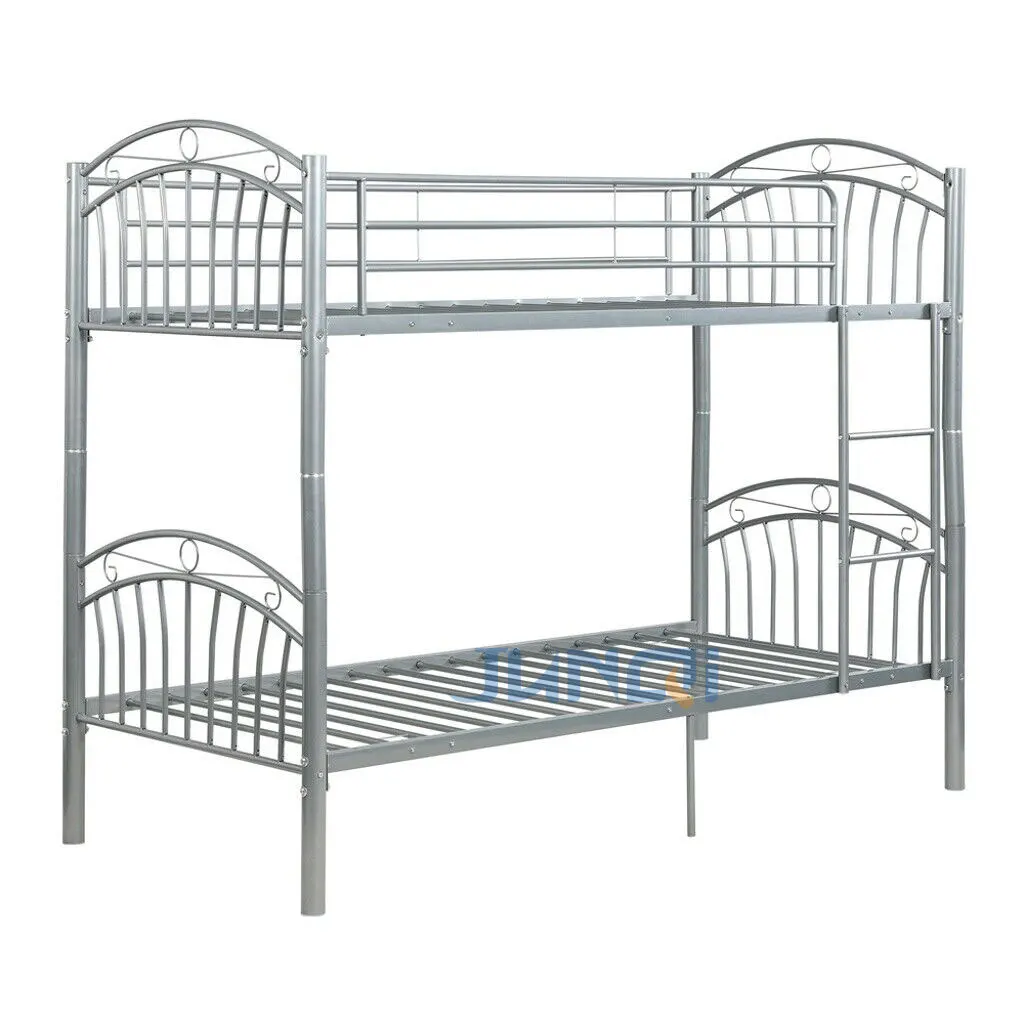 Junqi furniture customization OEM ODM home bedroom furniture metal beds frrame split into 2 single bunk bed for adult