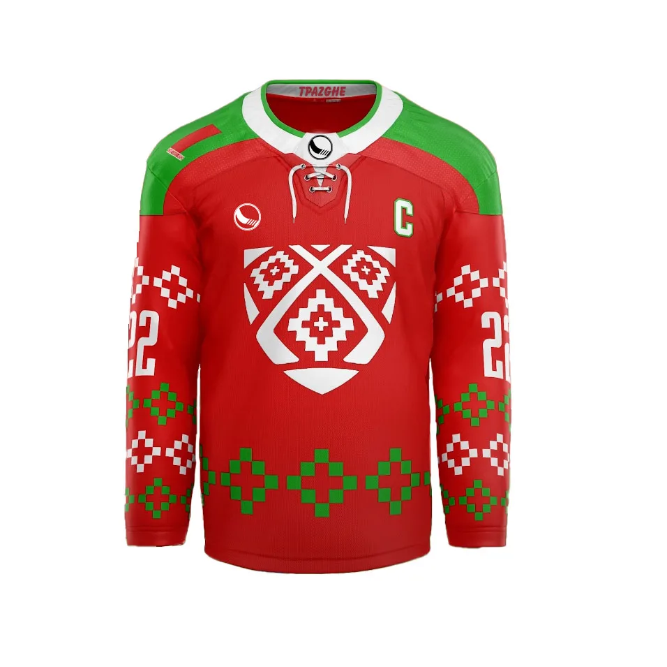 custom team sublimation camouflage hockey jersey