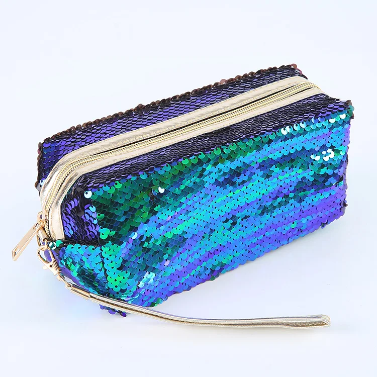New Arrival High Quality Fashion Custom Magic Shine Pink Cosmetic Pouch