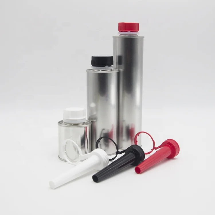 Factory price empty round chemistry tin cans empty fuel additive tin can
