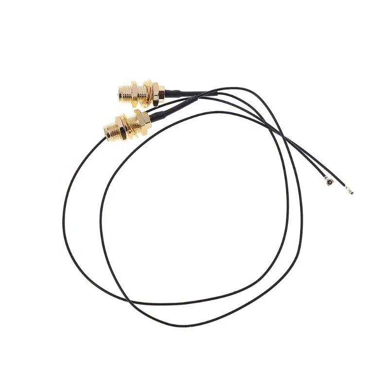 Custom 1.13 sma connector black to ipex wire isolated cable assembly sma connector coiled cable