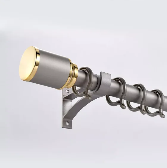 2023 new Luxury gold multifunction suction 46-92 inches big  28mm shower curtain rod pole