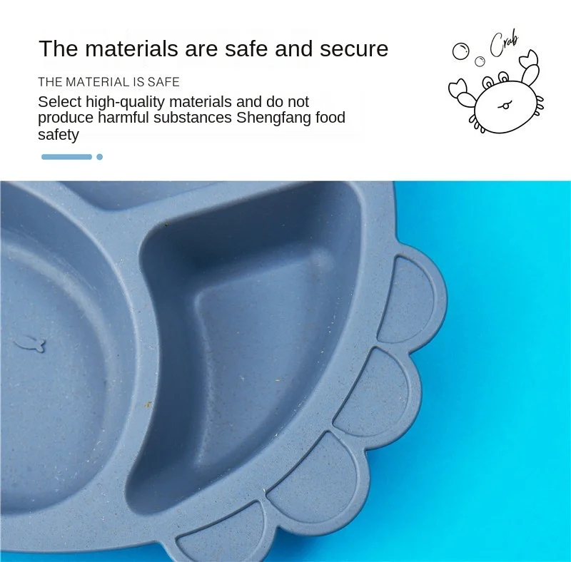 
Bpa Free Healthy Children Plastic Tableware Set 6pcs Biodegradable Wheat Straw Fiber Tableware 