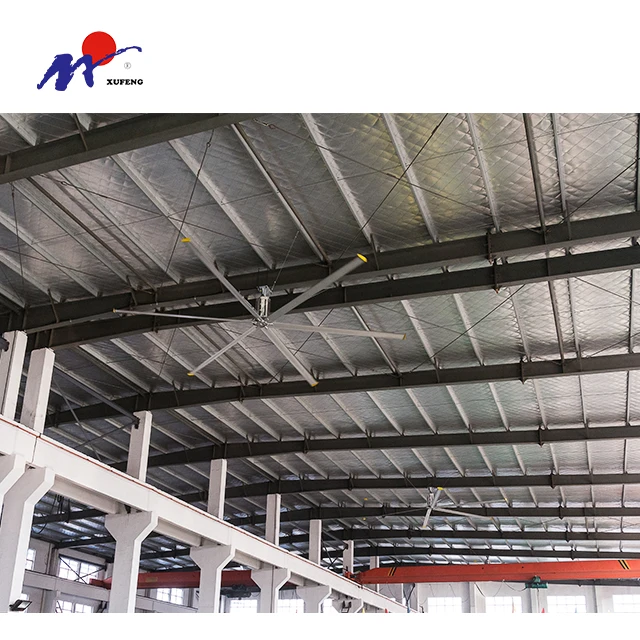 Большой HVLS промышленный Электрический 24 фута гигантский потолочный вентилятор для склада