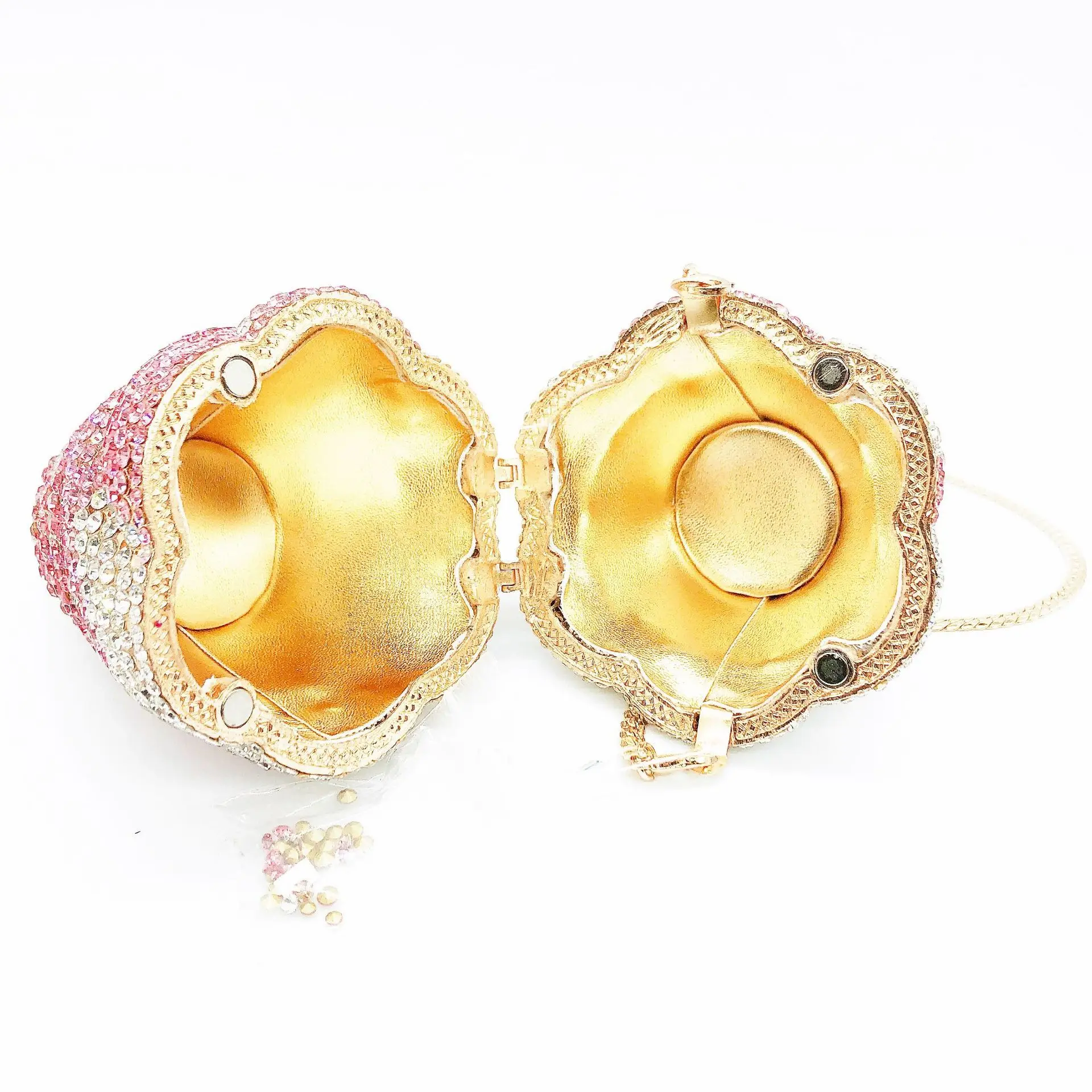 Wholesale Wedding bridal handbag hand strap rhinestone ice cream cone clutch crystal ICECREAM Party event purse evening bags