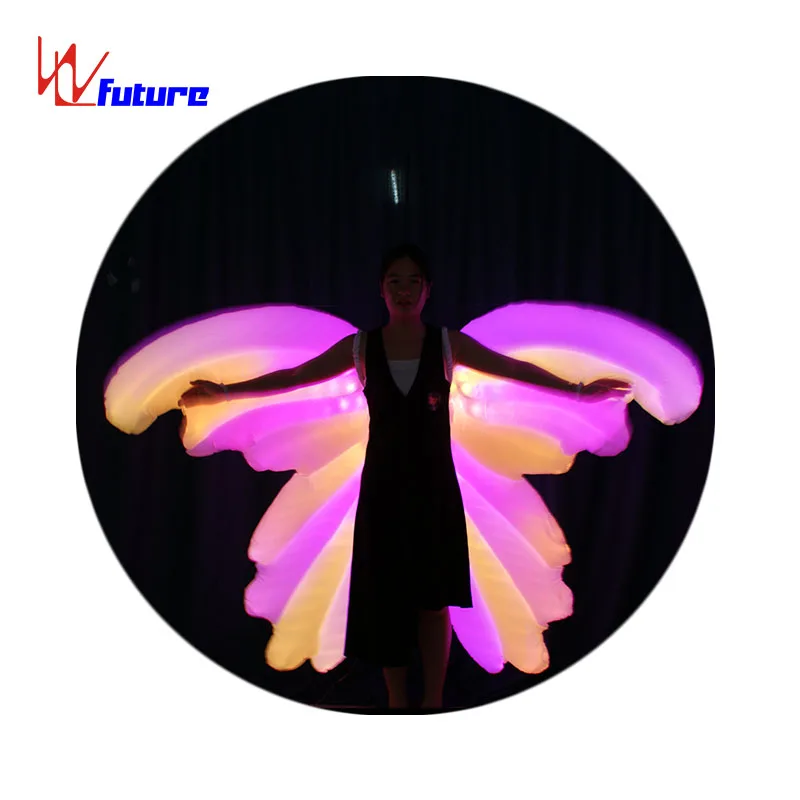 Handmade LED Butterfly Wings Dance Costumes for Adults Full Color Custom Suits Tops and Dresses-Unisex