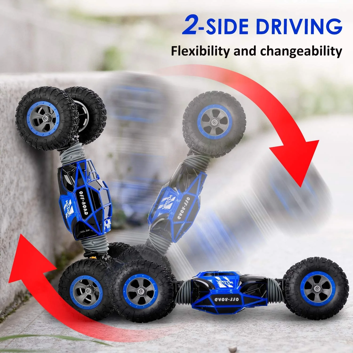 Zhengguang 1/16 Remote Control Stunt Car Double Sided 4X4 Drift Stunt Toys Car 10km/h Rc Twister Stunt Car For Kids