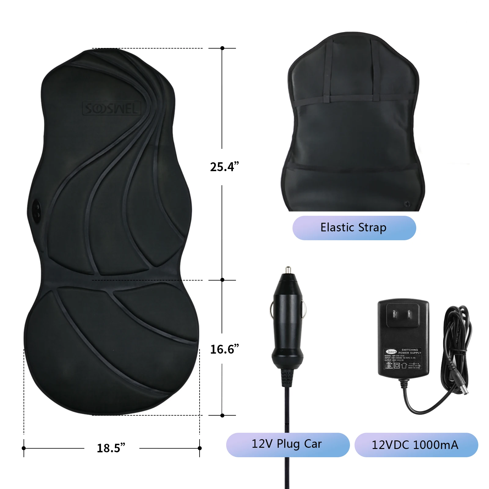 Electric massage seat cushion car home office infrared heating mat full body chair massage pad