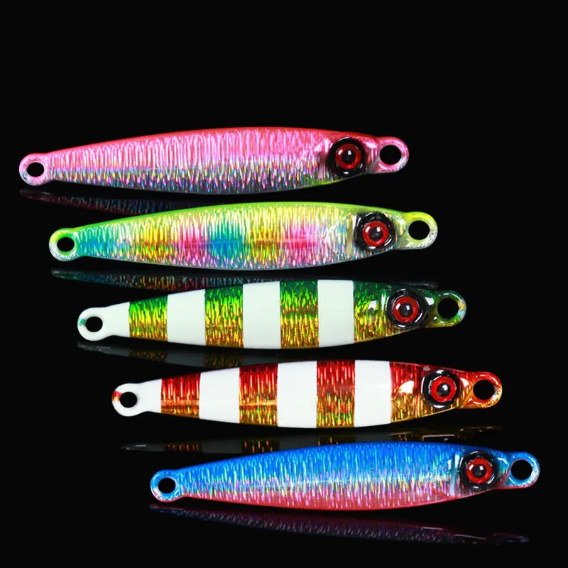 Luminous Metal Jigging Lure Tungsten Deep Sea Fishing Lure 10g 20g 40g 60g 100g 120g Fast Sinking swim fishing jig lures Rigs