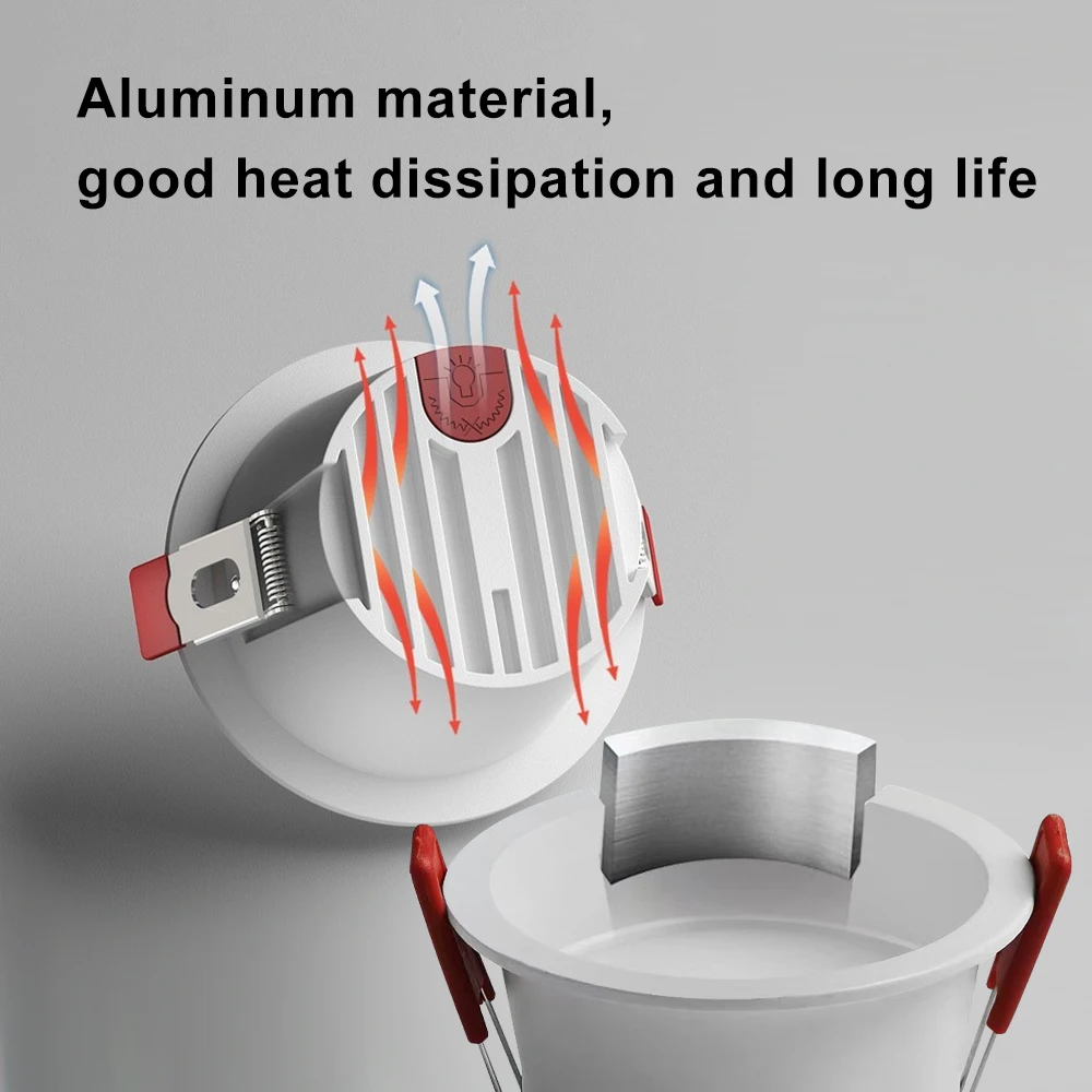 Wholesale 7W 12W 18W Downlights Recessed Anti-glare Inner Spot Lights For Home Lighting Hotel Downlights