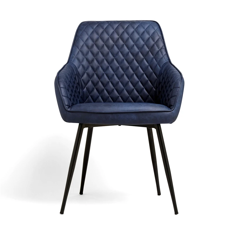 Nordic Style Design Modern Dining Room Furniture Leather Dining Chair And Velvet Metal Leg Dining Chair