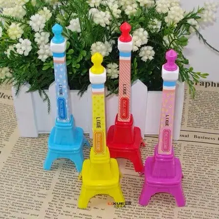 0.5mm Blue Ink Cartoon Creative plastic eiffel tower penkawaii souvenir gift ballpoint pen for kids