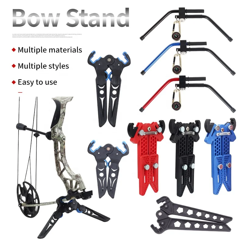 Стойка-держатель для лука и стрелы складной портативный кронштейн с длинным коротким зажимом охоты конечностей