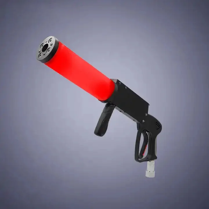 Handheld LED co2 gun stage dry ice gun co2 jets machine with RGB dj lights for wedding parties