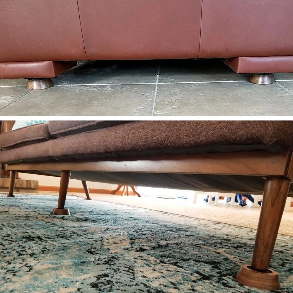 Comfortable Woodcraft Wood Furniture Legs Risers Home Round Sofa Riser Wood Bed Riser Base