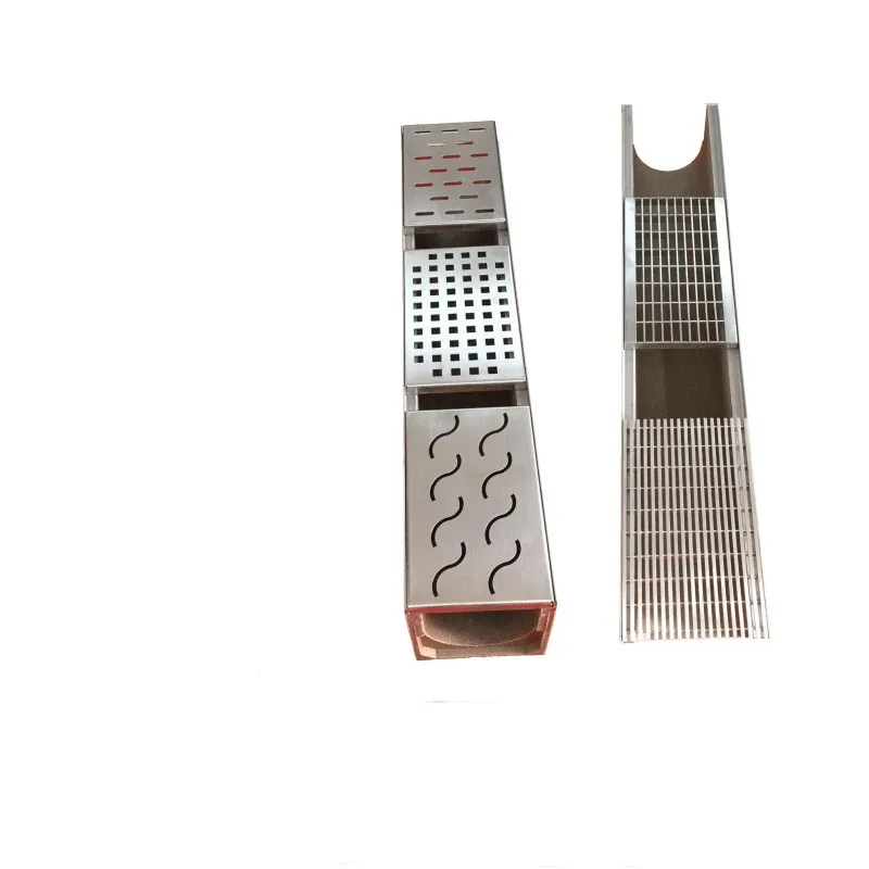 China manufacturer Stainless steel Drain Grates throat width 600mm trench drain ditch cover for Restaurant Hotel