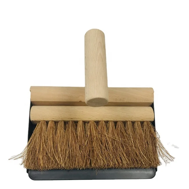 Biodegradable Magnets Beech Wood Coco Fiber Table Brush Set Table Sweeping Set with Handles