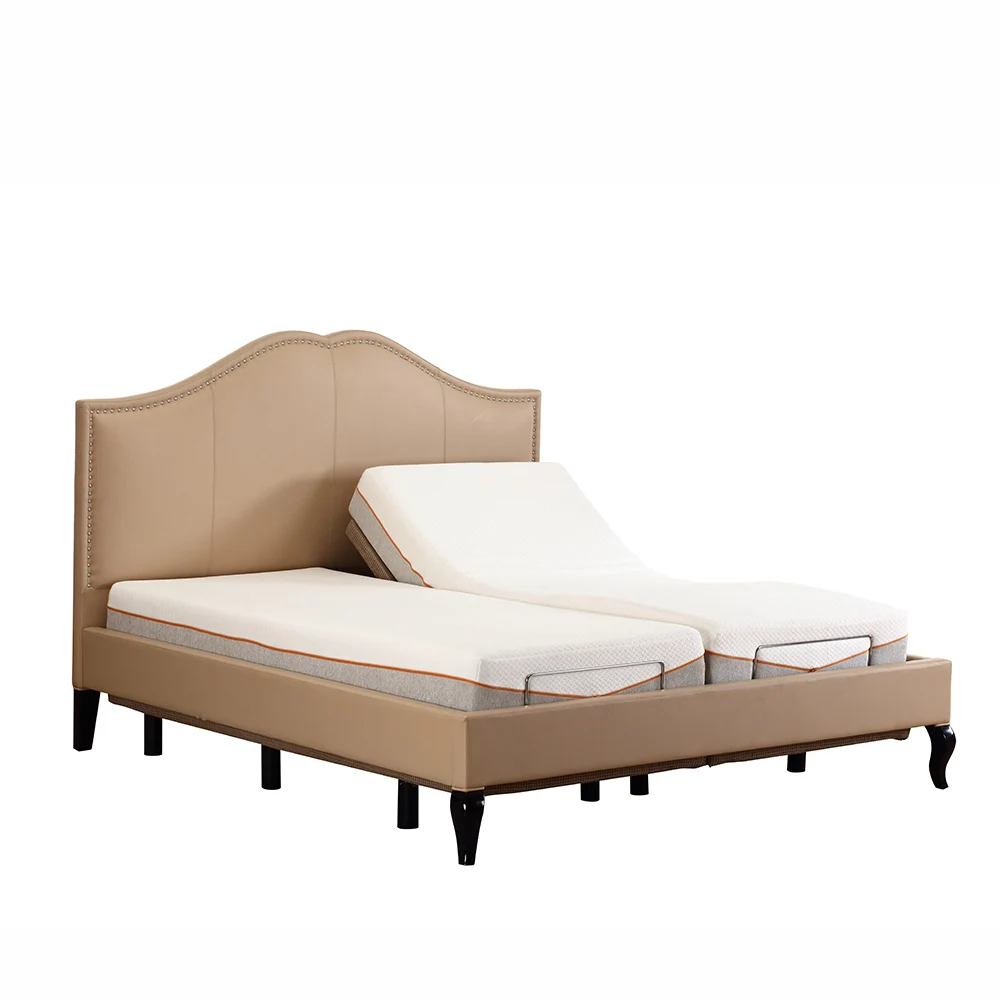 German okin motor wireless remote zero gravity split king adjustable bed and mattress combo