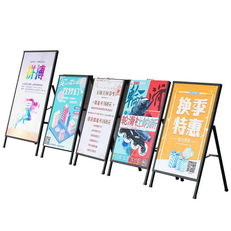 A1 Aluminum Metal Poster Stand Aluminium Sign Outdoor Advertising Display Board A Frame