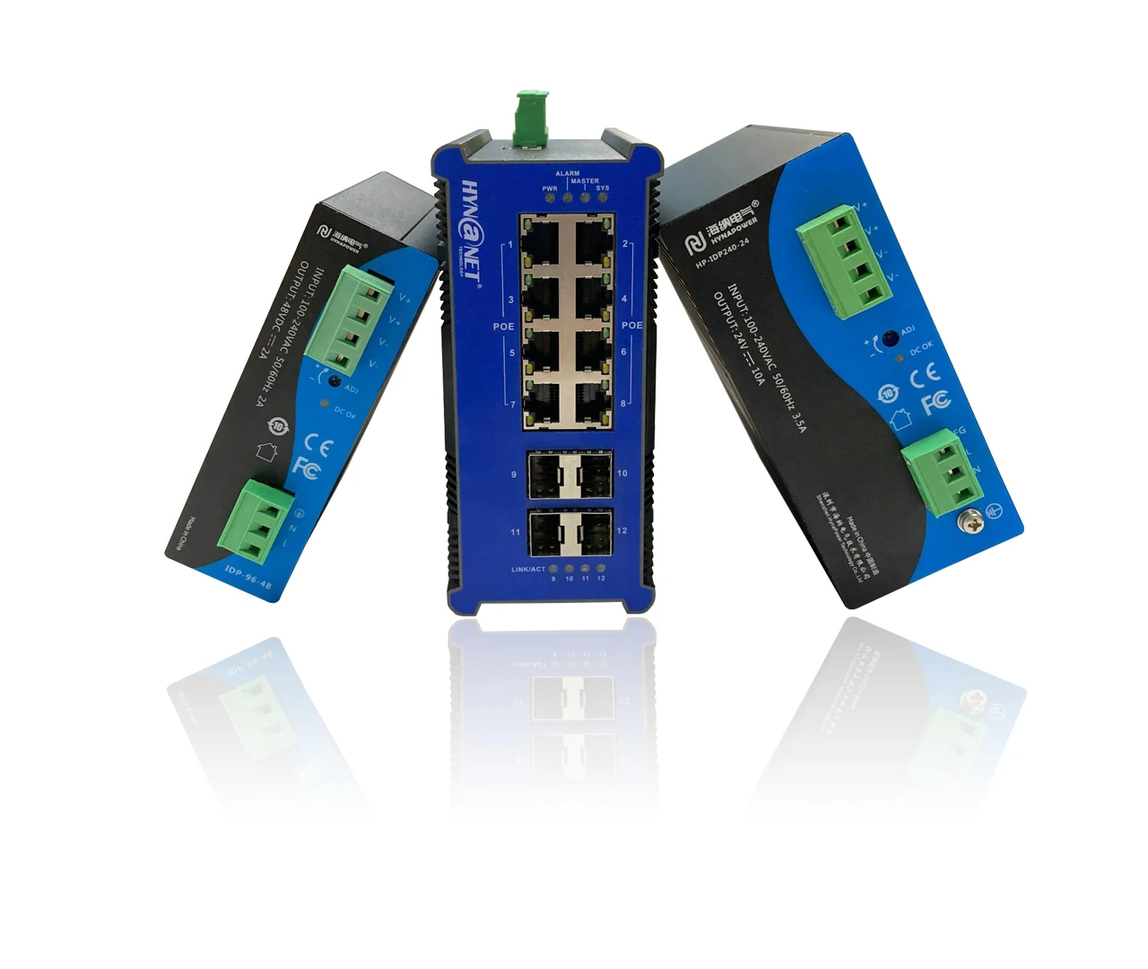 802.3bt Layer3 10G Industrial 8-Port 10/100/1000M  PoE +din rail Ethernet Switch