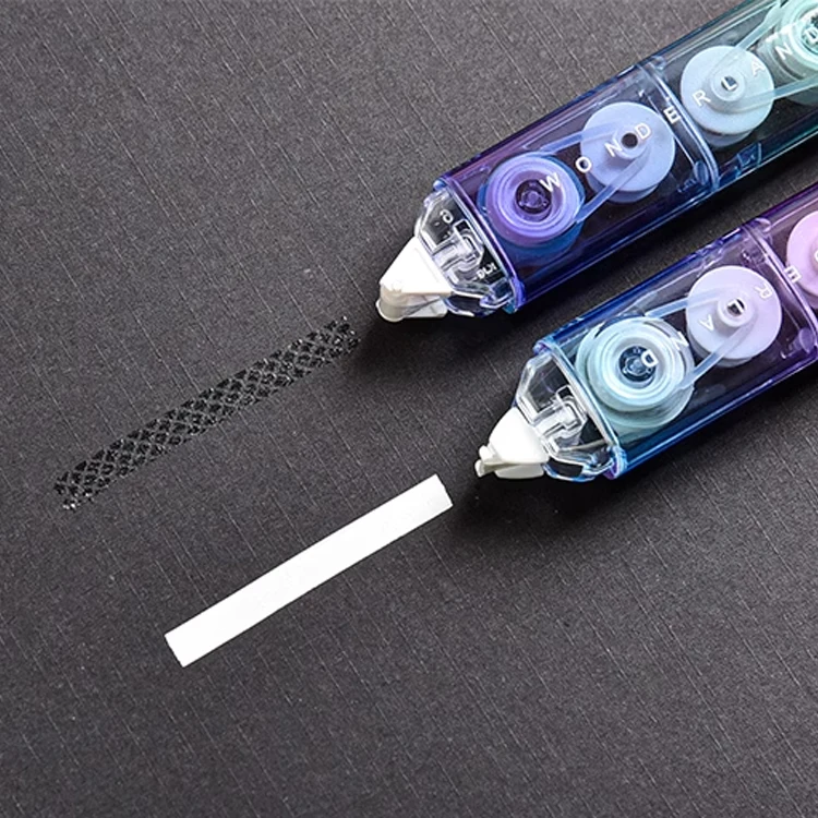 Gradient candy color correction tape dispensing double head correction tape student stationery