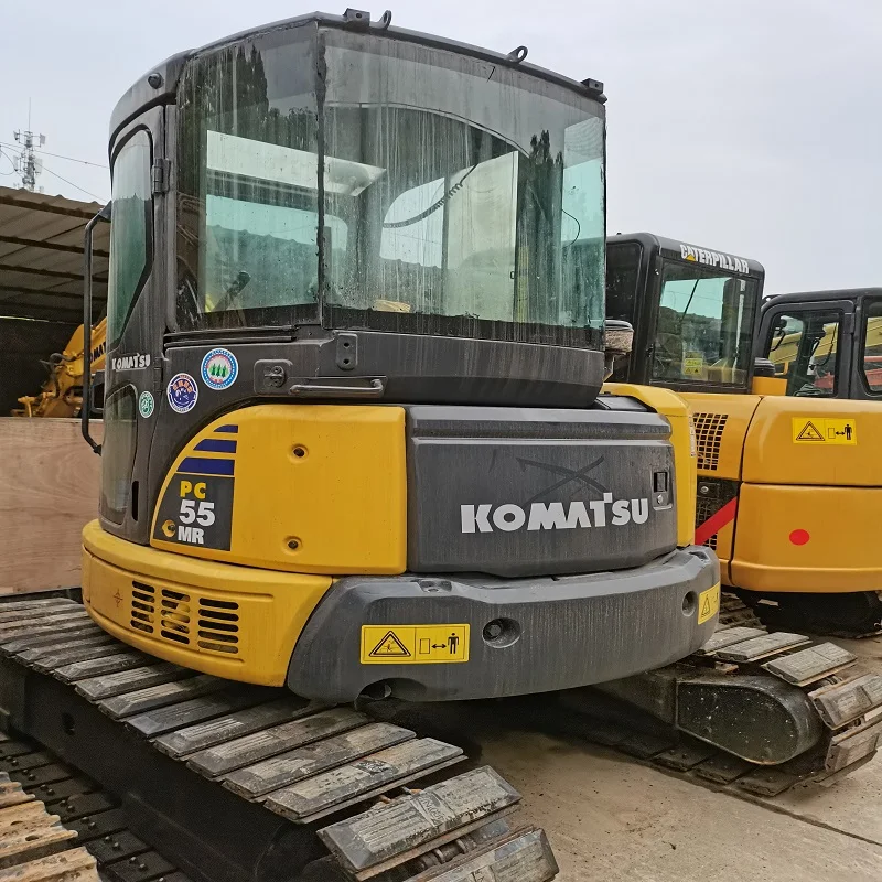 5.5 ton mini used komatsu pc55 crawler excavator for sale second-hand pc 55 digger pc55mr