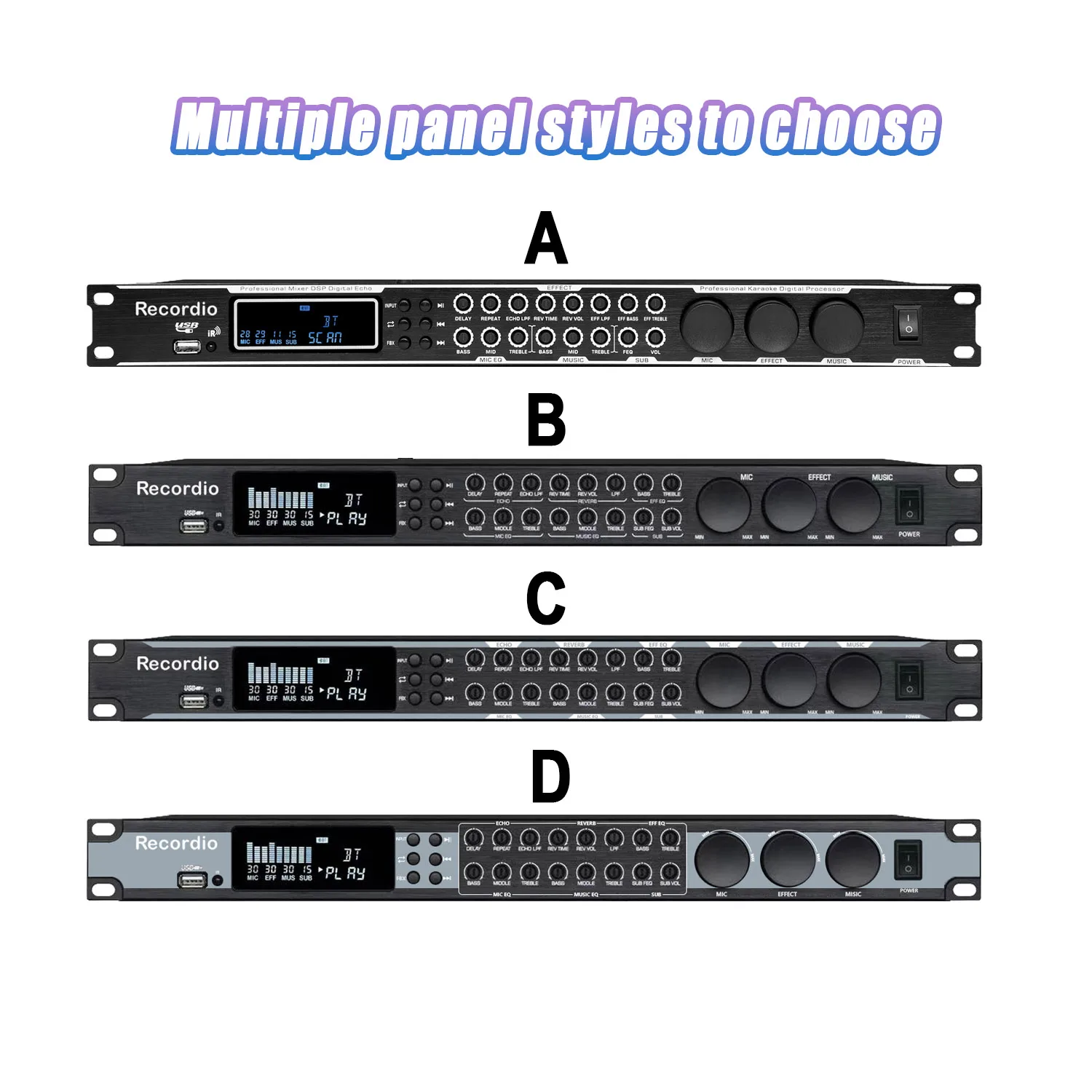 GAX-KT900 Professional pre digital effector audio processor for stage performance KTV bar school
