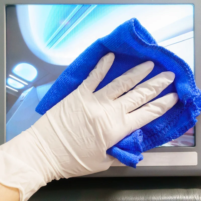 Anti Chemical PVC Gloves Waterproof Touch Screen Gloves Oil-resistant Disposable Powder Free White Vinyl Gloves for Household