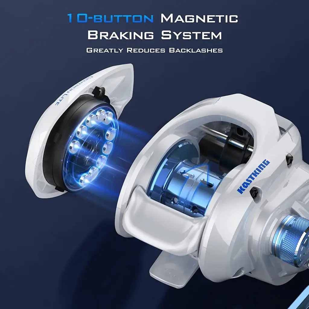 KEKAXI Centron Lite Baitcasting Reel 5+1 Anti-Reverse Ball Bearings 7.1:1 Gear Ratio Fishing Reel