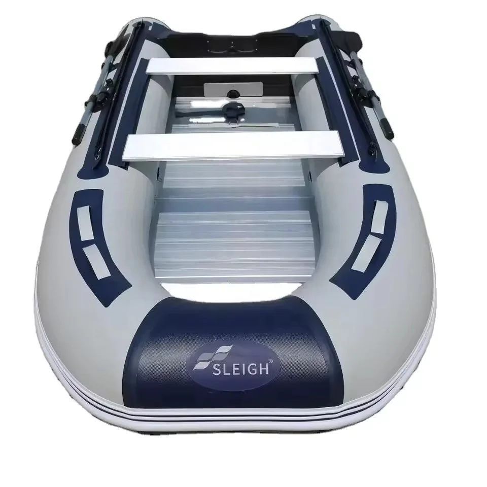 1.2mm PVC Rescue Boat Inflatable Fishing Kayak Thicken Transom Tender Rowing Canoe Aluminum Floor for Drifting Fishing Rescuing