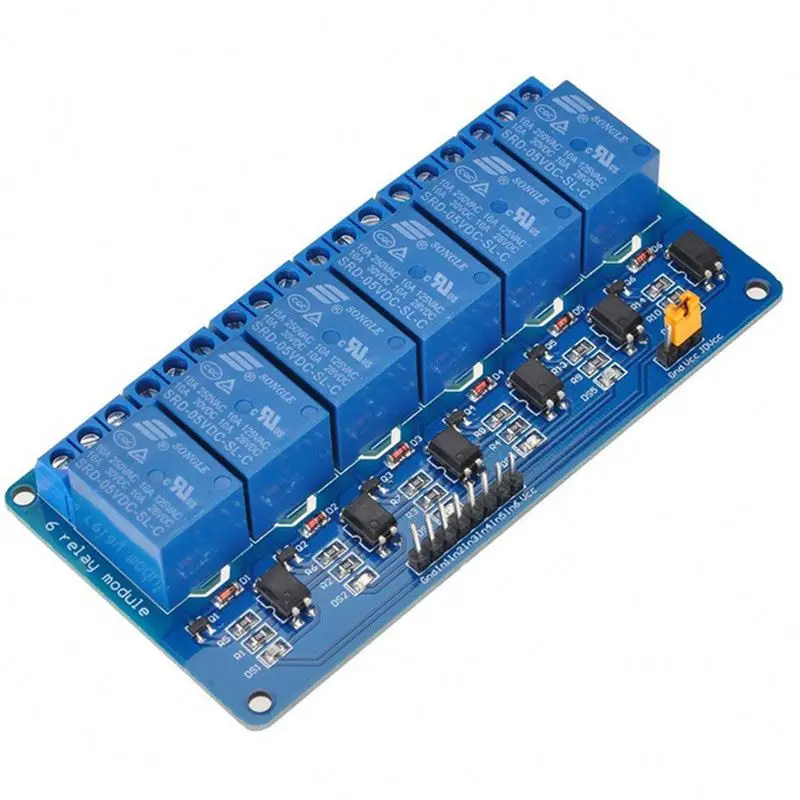 Прямая продажа с фабрики KY-019 1/2/4/6/8ch реле низкого уровня триггера Photocoupler 6 каналов 5V/12v релейный модуль приемника для ardui Rasp PI