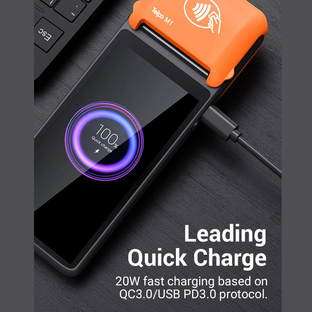 Telpo 4G handheld PDA ticket printer contactless card qr code mobile payment POS terminal