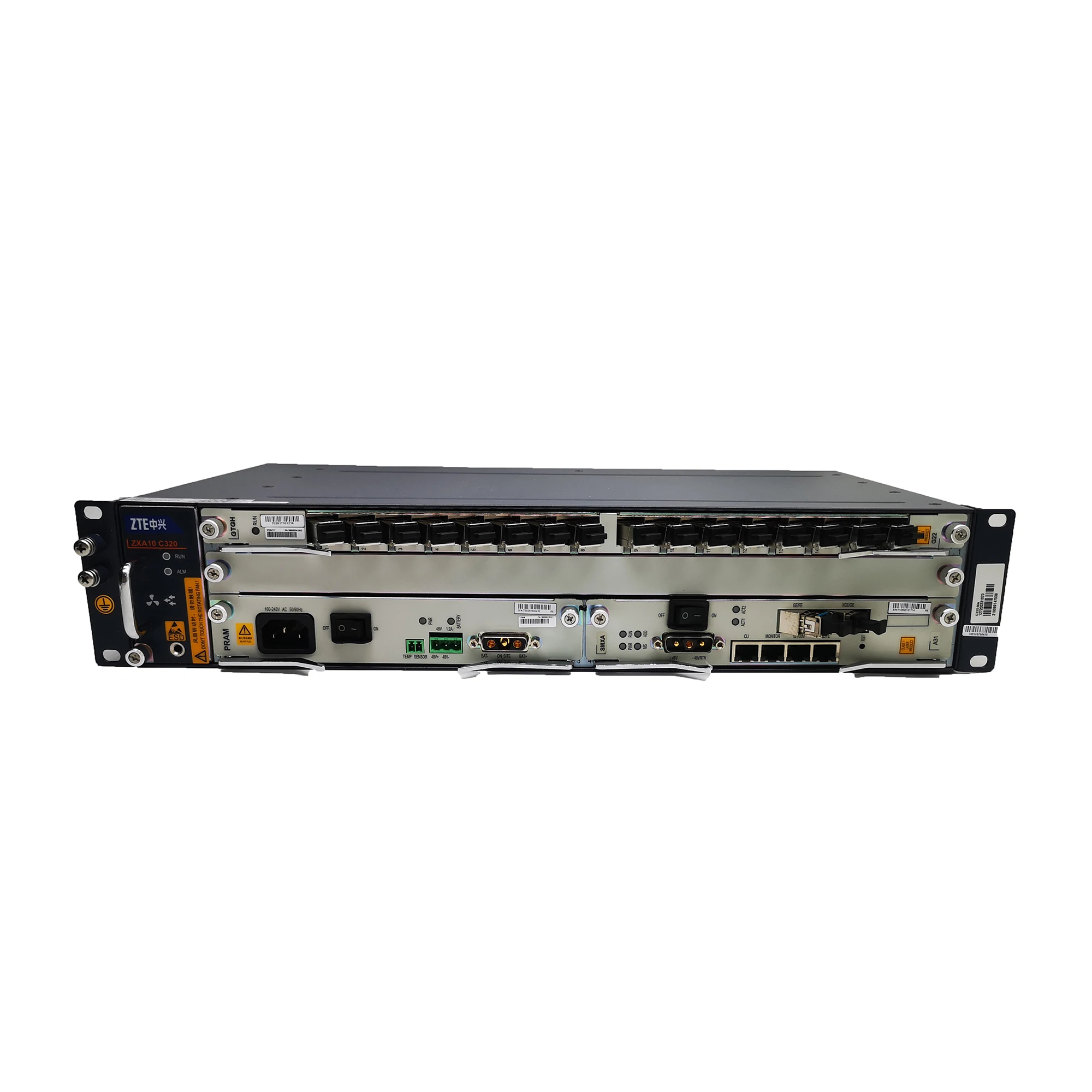 ZTE C320 16 PON Port GPON OLT with 1 Set 16 PON Port Business Card and 16pcs C++ GPON SFP