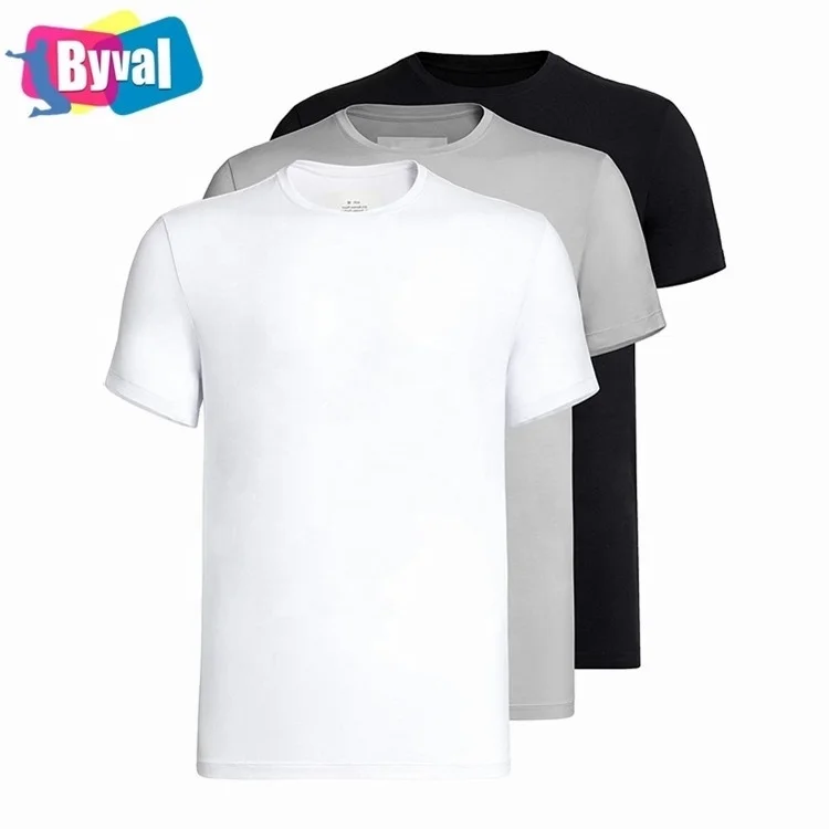 
Byval bamboo spandex t-shirts wholesale blank t shirt bamboo cotton undershirt for men and women 