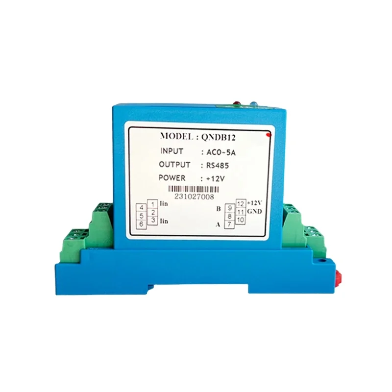 Hall Effect Current Sensor QNHC12 Input AC DC 0.1A ~ 10A Output 0-20mA 4-20mA RS485 current Transducer Transmitter hall sensor