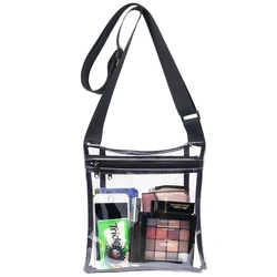Stadium Approved Durable PVC Material Small Clear Casual Crossbody Shoulder Backpack Chest Bag for Women & Men
