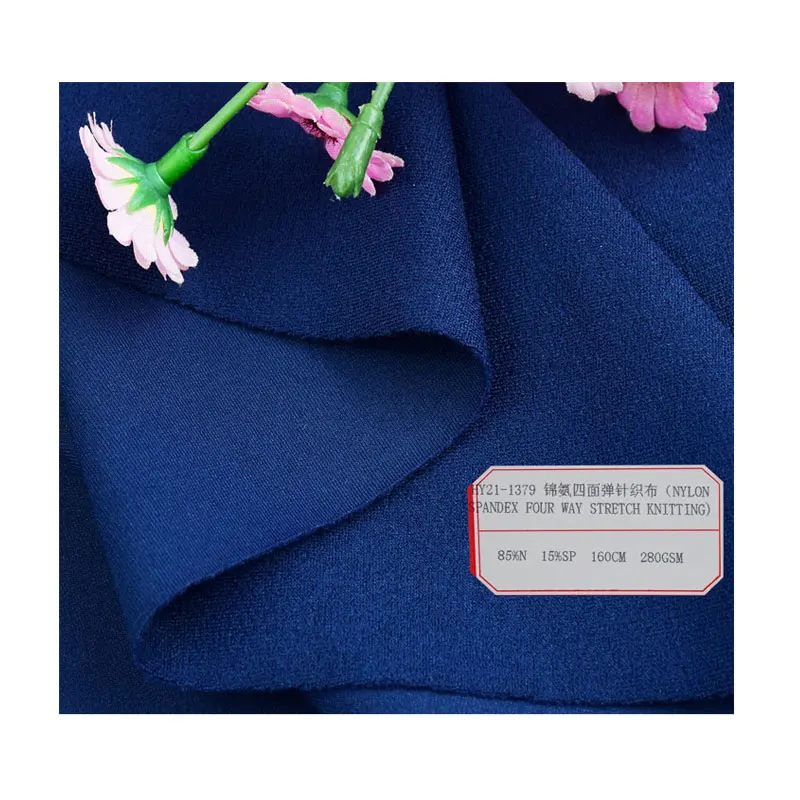 85% polyamide 15% elastane fabric women workout gym fitness leggings 85 nylon 15 spandex Scuba knitted fabric jersey