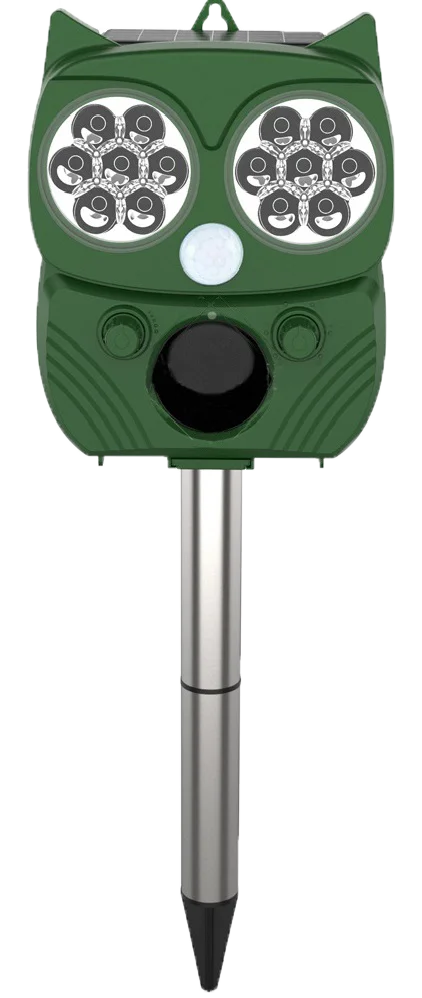 Dayoung Owl Design Outdoor Waterproof Farm Ultrasonic Solar Animal Repeller  For Wild Boar Cats Dogs Birds Rats