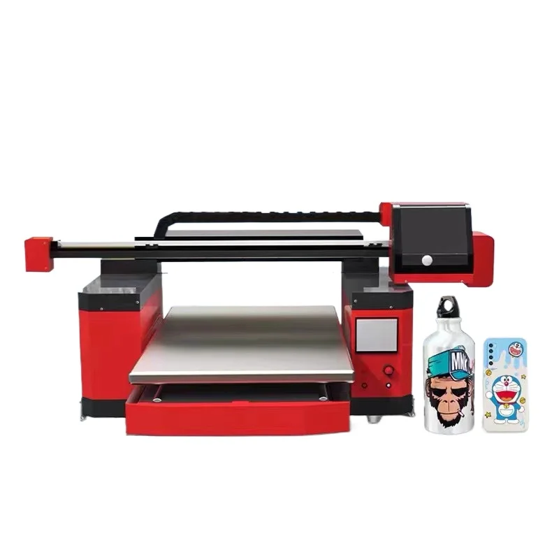 A3 Upgraded UV Printer Small Flat Ink-Jet 3D Relief Machine for Mobile Phone Cases Cylindrical Wine Bottles