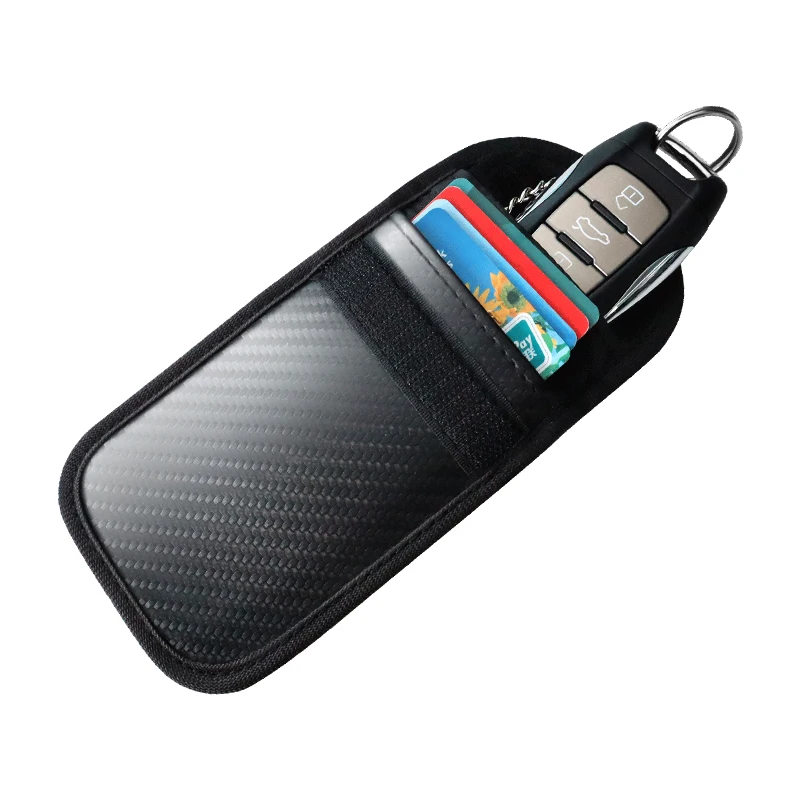 Customized Brand LOGO Auto Parts PU Leather Car Smart Keychain Holder Metal Hook Leather Car Key Case Car