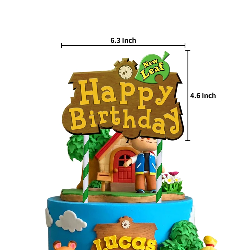 Animal crossing theme party decoration wholesale happy bithday banner latex balloon supplies