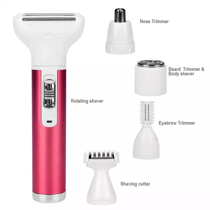 5 in 1 Electric Hair Remover Rechargeable Lady Shaver Nose Hair Trimmer Eyebrow Shaper Leg Armpit Bikini Trimmer Women Epilator