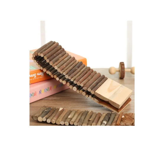 Factory made Handmade, interesting DIY hands-on package Log Fence Long Soft Ladder