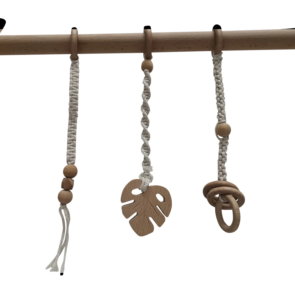 Wholesales 100% handmade Knitted Macrame hanging toy baby play gym crib toys for newborn shower gift