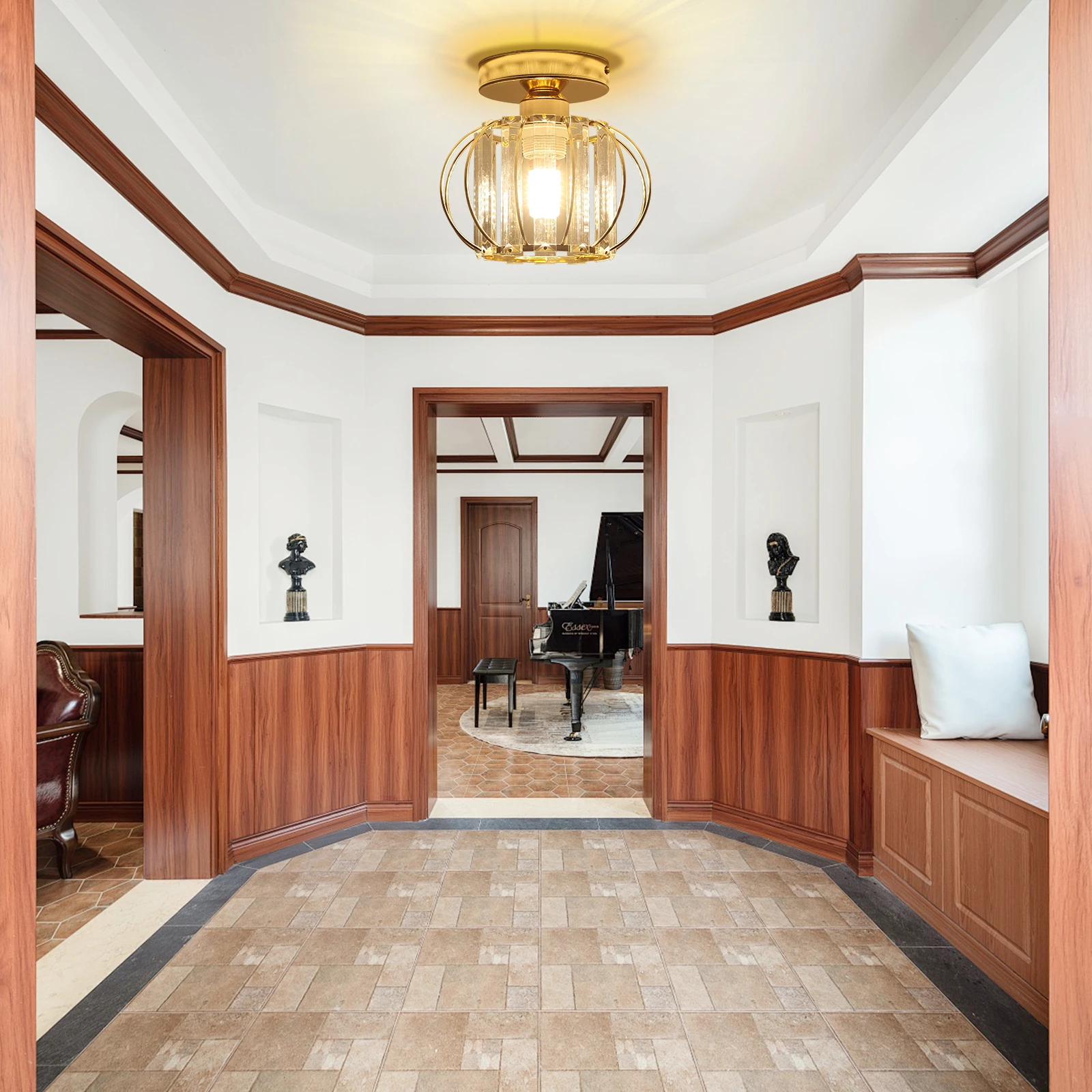 Промышленный современный дизайн Винтажный круглый потолочный светильник стекло + сталь люстры для внутренней кухни роскошное освещение