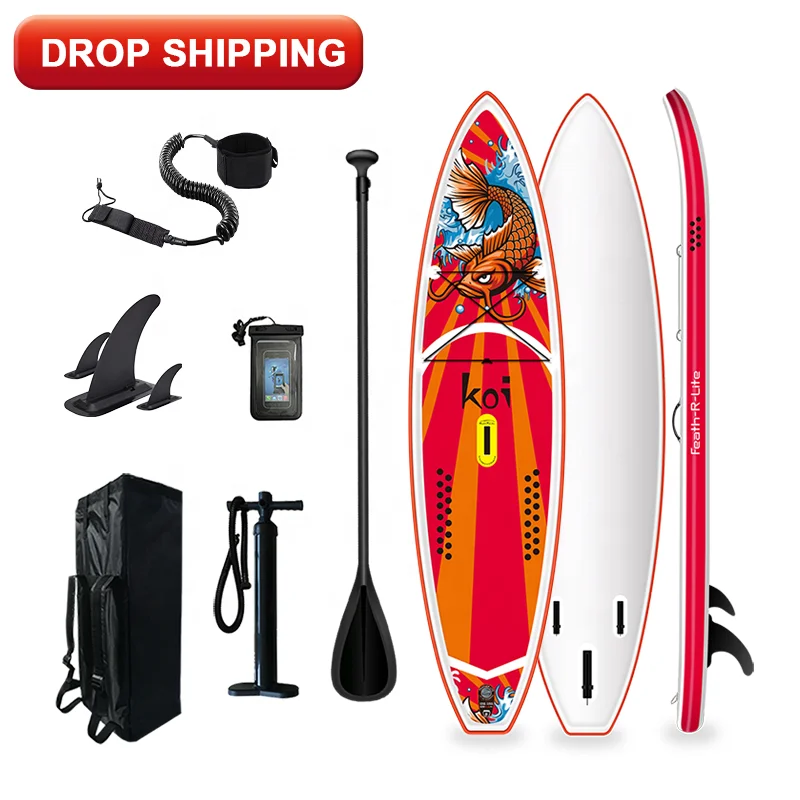 Funwater sup Drop shipping inflatable stand up paddle board prone paddle board long board surfboard for unisex