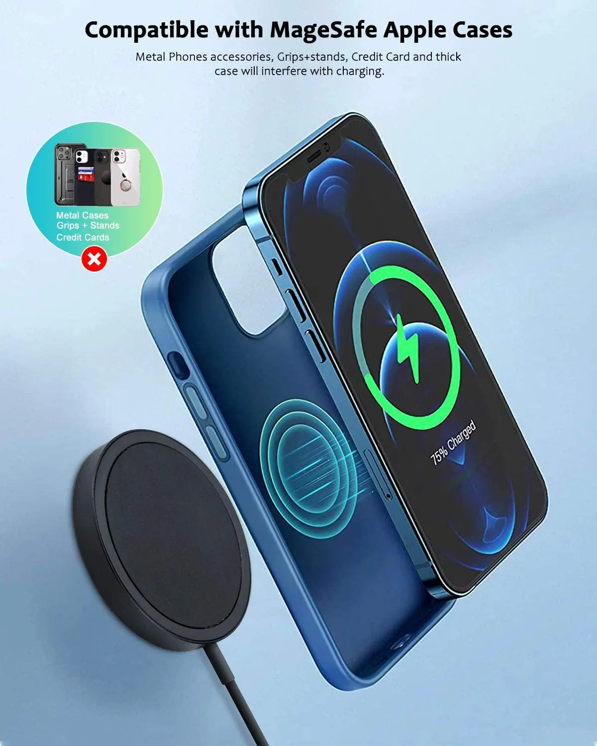 
Wireless Charger Magnetic 7.5W 10W 15W 3 in 1 Wireless Charger fast Charge For iPhone 12 pro type C fast charger set for ipods12 